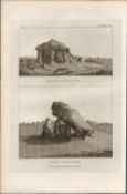 Pagan Antiquities in Ireland George III 1791 Francis Grose Antique Print.