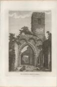 Rosserick Abbey Co Mayo F. Grose 1792 Antique Copper Block Engraving. The Print is Dated 1792, Th...