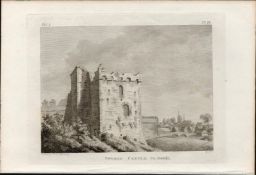 Swords Castle Co Dublin F. Grose 1791 Antique Copper Block Engraving.