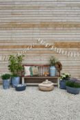 Broadway Acacia Wood Cream Garden Bench