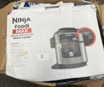 Ninja Foodi Max 15-in-1 Smart Lid Multi Cooker. RRP £250 - GRADE U
