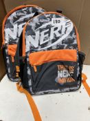 2x Nerf Backpacks. RRP £25 - GRADE U