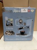 Swan Retro Espresso Coffee Machine. RRP £250 - GRADE U