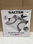 Salter Ultra Slim Glass Analyser Scale. RRP £50 - GRADE U