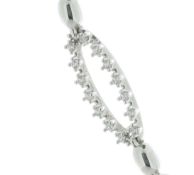 18ct White Gold Ladies Diamond Necklet 0.42 Carats
