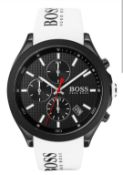 Hugo Boss 1513718 Men's velocity White Silicone Strap Chronograph Watch