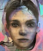 iRene - Circuit board girl by Chas Williams 8ft x 5ft
