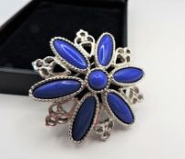 Vintage Sarah Coventry Blue Stone Brooch