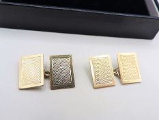 Vintage 9ct Gold On Sterling Silver Cufflinks