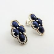 Sterling Silver Lapis Lazuli Earrings With Gift Pouch