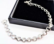 Sterling Silver White Sapphire Gemstone Bracelet With Gift Box