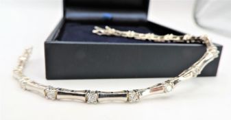Sterling Silver White Sapphire Gemstone Bracelet With Gift Box