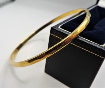 Annie Haak NU & MII Collection Gold On Sterling Silver Bangle Bracelet
