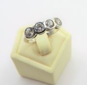 Sterling Silver Cubic Zirconia Ring With Gift Pouch