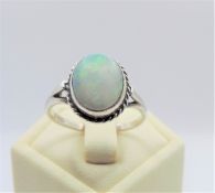 Sterling Silver Opal Ring