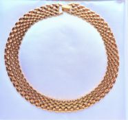 Vintage Signed Napier Gold Plated Link Collar Necklace c. 1980's