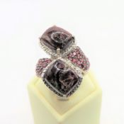 Sterling Silver Ruby Zoisite & Pink Sapphire Ring New With Gift Box