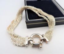 Italian 925 Sterling Silver 5 Strand Bracelet With Gift Box