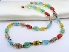 Vintage Venetian Murano Glass Bead Necklace