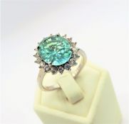 Sterling Silver Gemstone Ring New With Gift Pouch