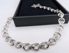 Sterling Silver 4CT White Sapphire Bracelet With Gift Box