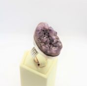Vintage Artisan Chunky Amethyst Ring c.1970's