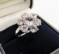 Moissanite Ring Sterling Silver 2.75 Carats New With Gift Box