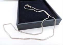 Sterling Silver Ball and Bar Necklace New With Gift Pouch