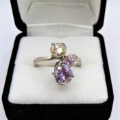 Gemstone Ring 6 Carats Sterling Silver New With Gift Pouch