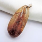 Vintage Chunky Natural Citrine Gemstone Pendant