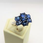Sterling Silver 3.5CT Tanzanite Ring 'New' With Gift Pouch