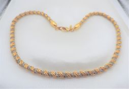 Vintage Monet 22ct Gold and Rhodium Plated Chain Necklace c. 1980's
