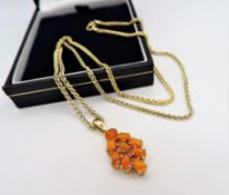 18K Gold On Sterling Silver Cabochon Opal Pendant Necklace New With Gift Pouch