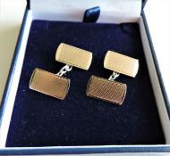 Vintage Gold On Sterling Silver Cufflinks c. 1960's.
