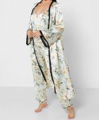 Brand New 3pc Pyjama Set Cami Top With Night Robe. Size XL
