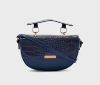 Brand New Croc Effect Handle Detail Cross Body Bag