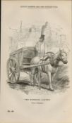 London Victorian Rubbish Tip Wagon Antique 1864 Henry Mayhew Print