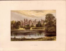 Alton Towers Staffordshire Victorian Gilt-Edge Coloured Antique Book Plate.