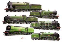 Top Links Southern Railways Steam Train Montage Metal Wall Art.