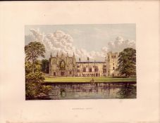Newstead Abbey Mansfield Gilt-Edge Coloured Antique Book Plate.