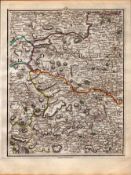 North Pennines & Yorkshire Dales Durham John Cary’s Antique 1794 Map.