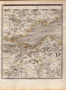 Firth of Forth Fife & Lothian Edinburgh John Cary's Antique George III 1749 Map.