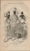 London Victorian Street Stilts Walkers Antique 1864 Henry Mayhew Print.