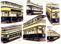 Birmingham Corporation Tramways Montage Large Metal Wall Art.