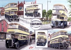 Birmingham Outer Circle 11 Buses Montage Large Metal Wall Art.