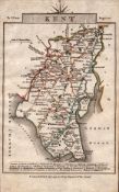 Kent John Cary’s 1792 Antique George III Coloured Engraved Map.
