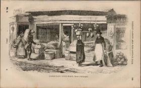 London Victorian Oranges Trader Antique 1864 Henry Mayhew Print.