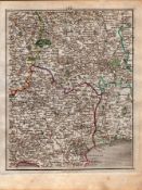 Dorset Coast, Bournemouth, Poole, John Cary’s Antique George III 1794 Map.