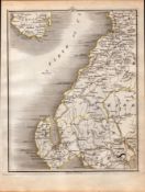 Firth of Clyde Ayrshire John Cary's Antique George III 1749 Map.
