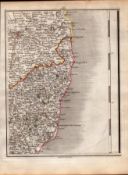 Norfolk Broads & Suffolk Coast John Cary’s Antique 1794 George III Map.